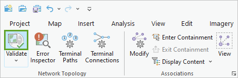 Validate button on the ribbon