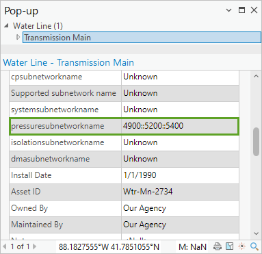 pressuresubnetworkname attribute set to 4900::5200::5400