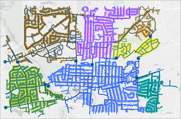 Map of utility network