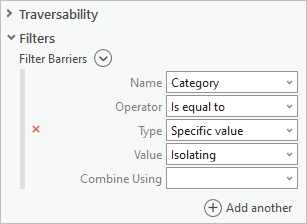 Filter Barriers configuration