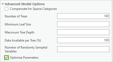 Check the Optimize Parameters box.