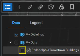 Layer list with Philadelphia Buildings turned off