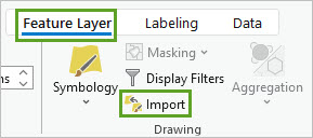 Import button on the Appearance tab of the ribbon