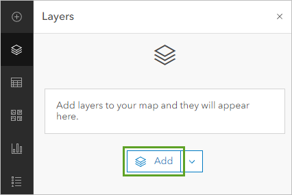 Add layer button on the Layers pane
