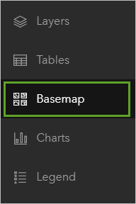 Basemap on the Contents toolbar