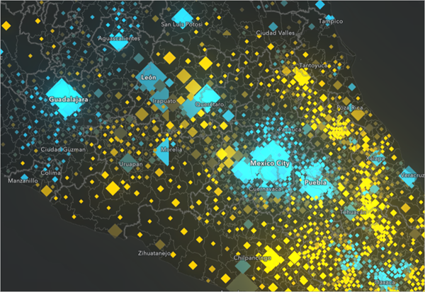 Bloom effect applied to Municipality layer