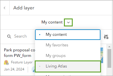 Add Living Atlas layer.