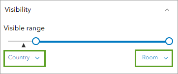 Visible range setting for the Municipal/Municipality layer