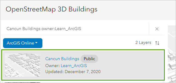 Cancun Buildings layer by Learn_ArcGIS