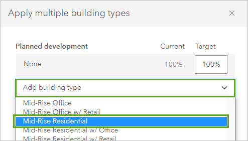 Apply Mid-Rise-Residential building type