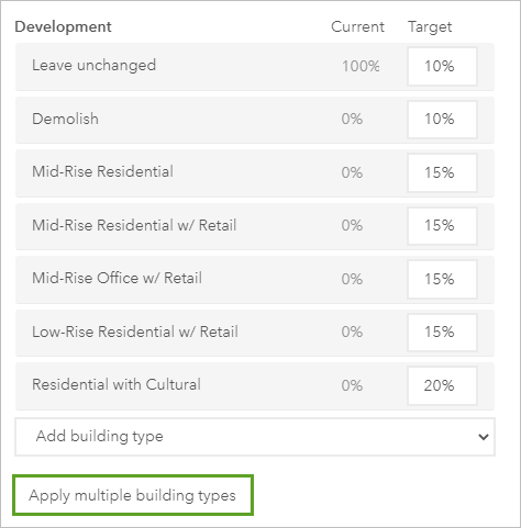 APply multiple building types
