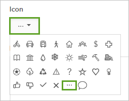 Icon with ellipses