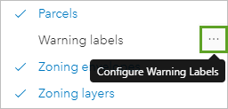 Configure Warning Labels button