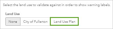 Land Use Plan button