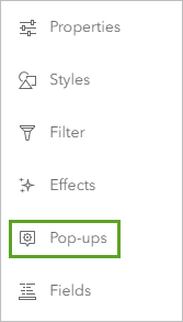 Pop-ups button