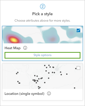 Select Heat Map drawing style