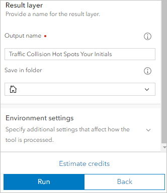 Result layer name parameter