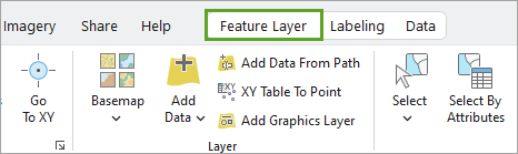 Feature Layer tab