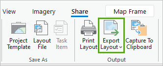 Export Layout button