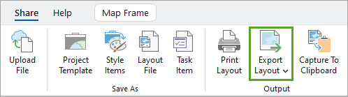 Export Layout button