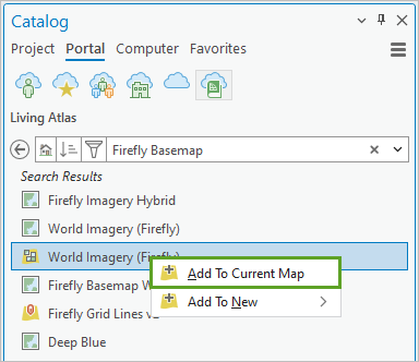 Choose the Firefly basemap.