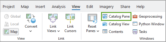 Open the Catalog pane.