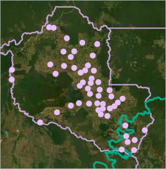 amazon rainforest map outline