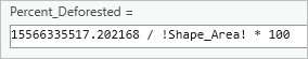 Percent Deforested expression