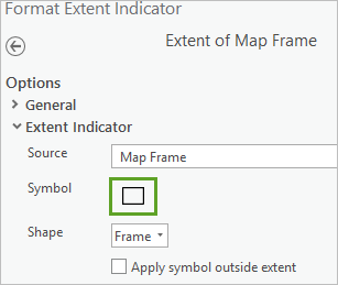 Set extent indicator symbol.