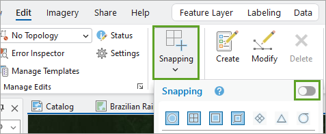 Turn on snapping.
