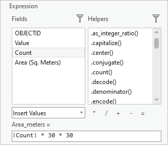 Parameters for the Calculate Field tool