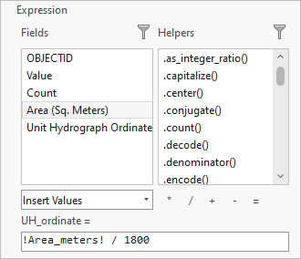 Parameters for the Calculate Field tool