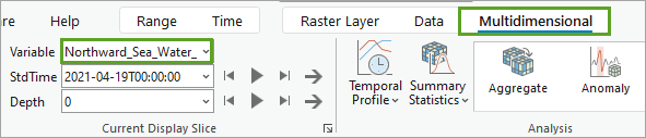 Select the display variable.