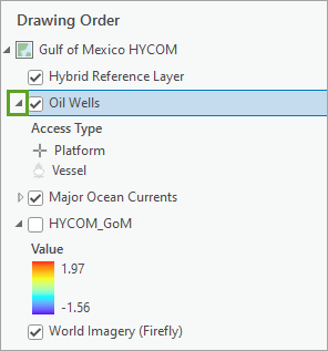 Expand the Oil Wells layer.