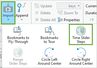 Import time slices as frames.