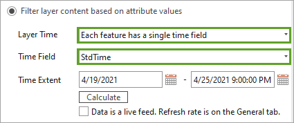 Select a time field.