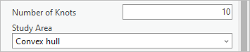 Accept the default values for Number of Knots and Study Area.