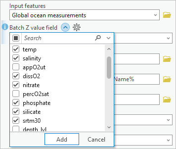 Check the boxes for the seven environmental variable fields.