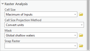 Choose the Global shallow waters layer for the mask.