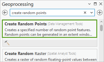 Open the Create Random Points tool.