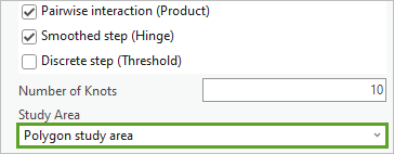 Choose the Polygon study area option.