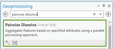 Open the Pairwise Dissolve tool.