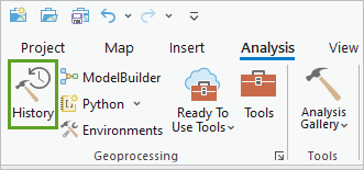 Open the geoprocessing history.