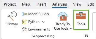 Open the geoprocessing tools