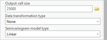 Cell size and semivariogram model type