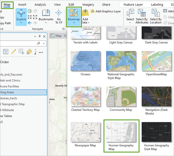 Human Geography Map basemap