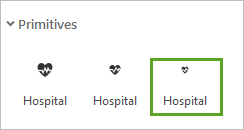 The small Hospital symbol under Primitives