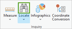 Locate on the Inquiry group on the Map tab