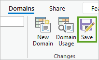 Save in the Changes group on the Domains tab