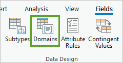 Domains in the Data Design group on the Fields tab